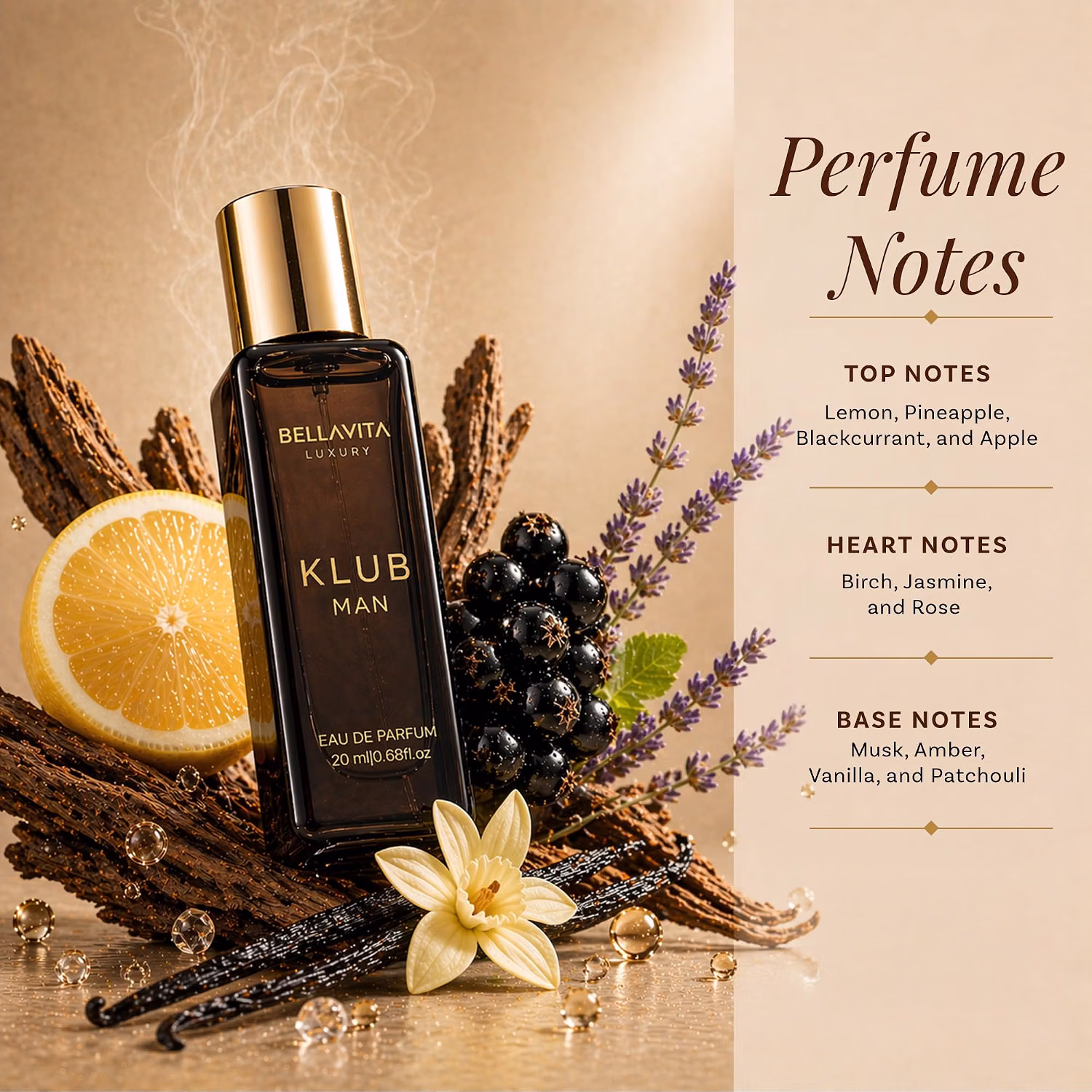 BellaVita Men’s 4-Piece Fragrance Set